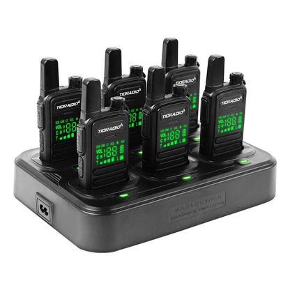 TIDRADIO TD-M11 6 Way Desktop Charger For TD-M11 IP67 UHF VHF Waterproof Long Range Radio License Free FRS PMR466 Walkie-Talkies