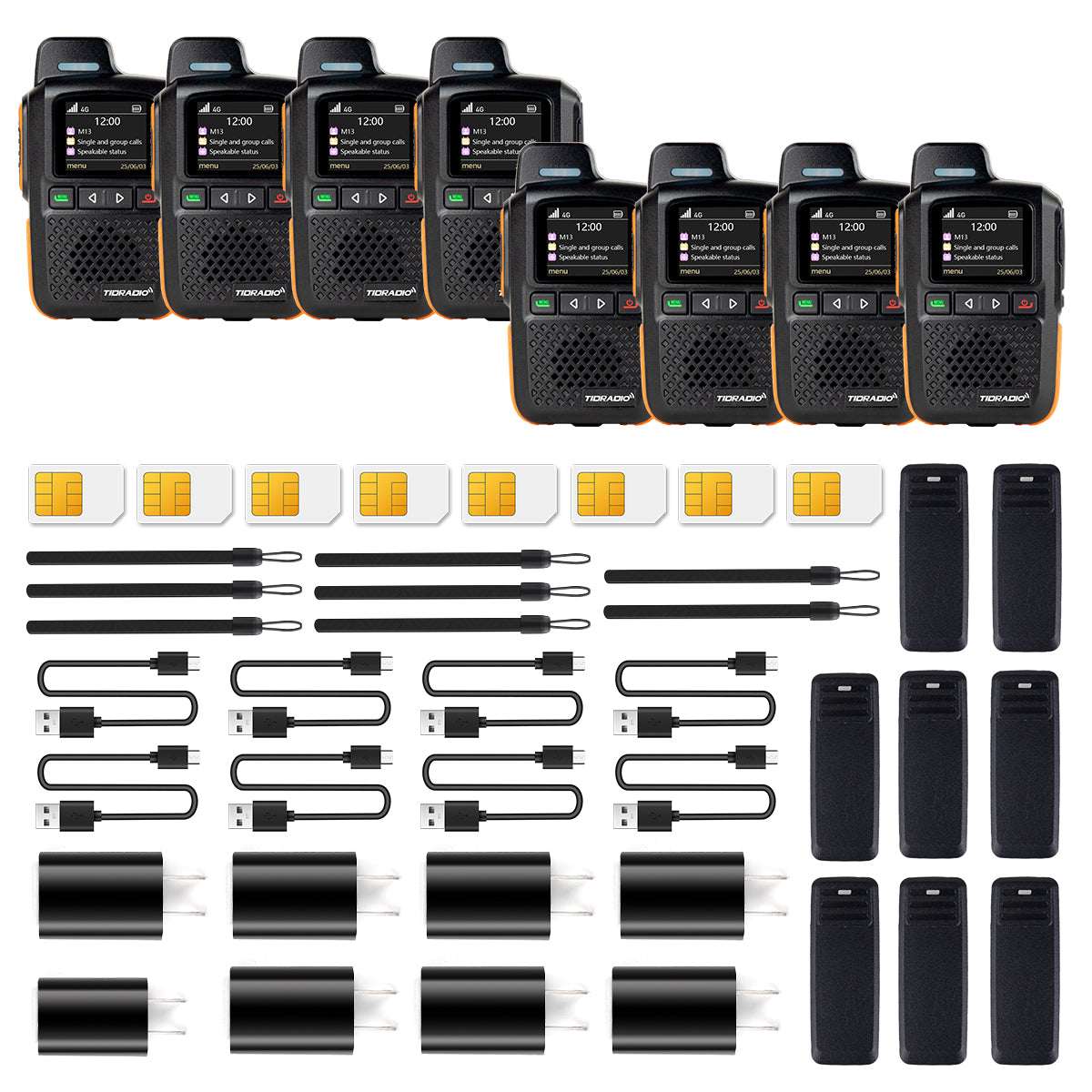 TIDRADIO TD M13 Global 4G LTE PoC Walkie Talkies Unlimited Range Nationwide PTT Two Way Radios with SIM Card
