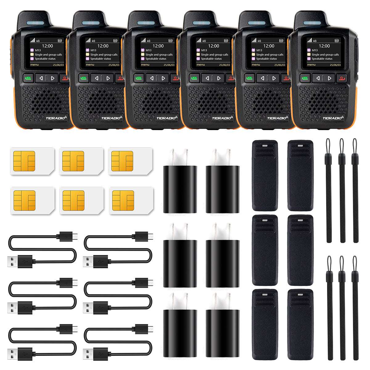 TIDRADIO TD M13 Global 4G LTE PoC Walkie Talkies Unlimited Range Nationwide PTT Two Way Radios with SIM Card