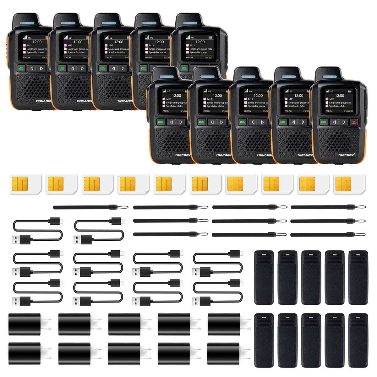 TIDRADIO TD M13 Global 4G LTE PoC Walkie Talkies Unlimited Range Nationwide PTT Two Way Radios with SIM Card
