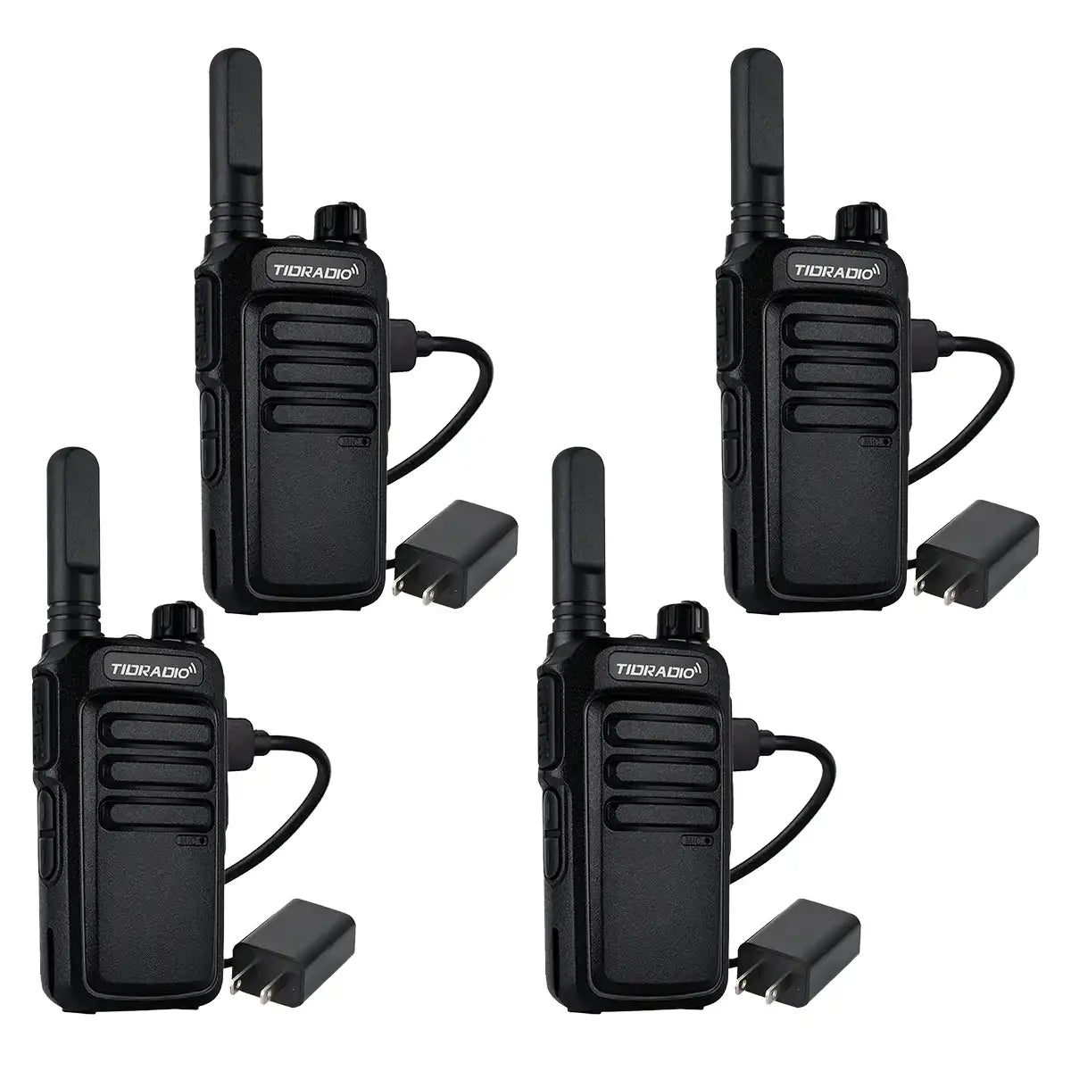 TIDRADIO TD M7 Walkie Talkies Long Range 4 Pack Rechargeable Two Way Radios for Adults with Bluetooth Earpiece Mic Noise Reduction 2000mAh Battery