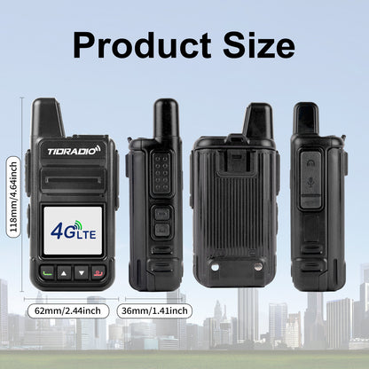 TIDRADIO TD‑M15 Global Cat‑1 POC Radio with 1‑Year SIM Card – 4G LTE Walkie Talkie, 5000‑Mile Long‑Range IP67 Waterproof PTT Radio for Hiking, Camping & Outdoor Security