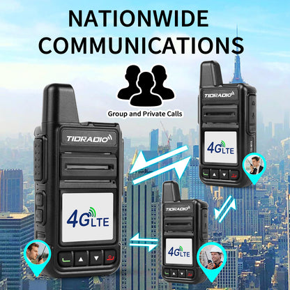 TIDRADIO TD‑M15 Global Cat‑1 POC Radio with 1‑Year SIM Card – 4G LTE Walkie Talkie, 5000‑Mile Long‑Range IP67 Waterproof PTT Radio for Hiking, Camping & Outdoor Security