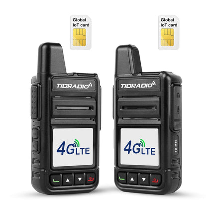 TIDRADIO TD‑M15 Global Cat‑1 POC Radio with 1‑Year SIM Card – 4G LTE Walkie Talkie, 5000‑Mile Long‑Range IP67 Waterproof PTT Radio for Hiking, Camping & Outdoor Security

