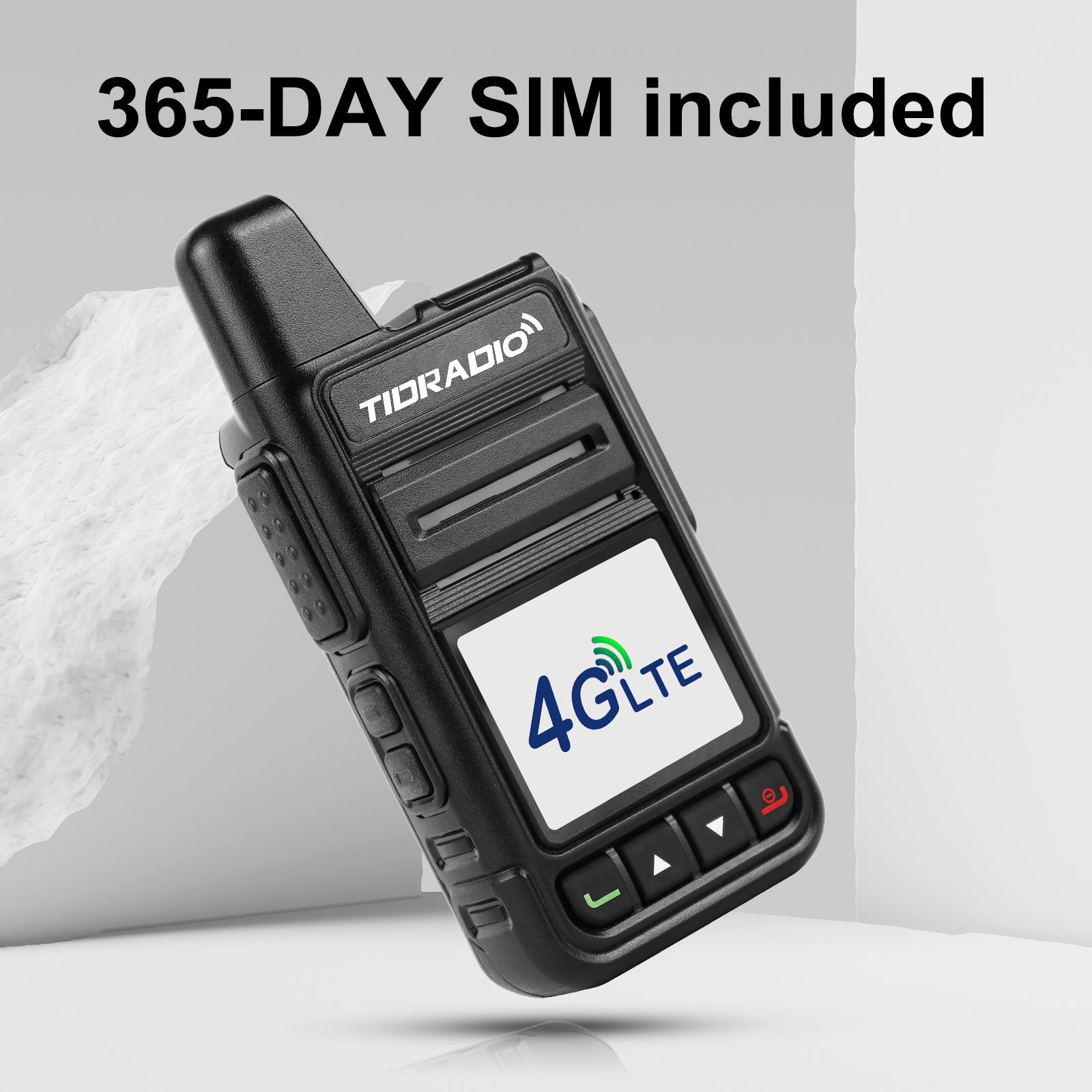 TIDRADIO TD‑M15 Global Cat‑1 POC Radio with 1‑Year SIM Card – 4G LTE Walkie Talkie, 5000‑Mile Long‑Range IP67 Waterproof PTT Radio for Hiking, Camping & Outdoor Security