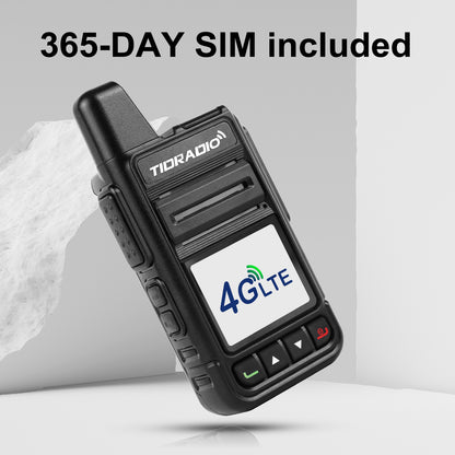 TIDRADIO TD‑M15 Global Cat‑1 POC Radio with 1‑Year SIM Card – 4G LTE Walkie Talkie, 5000‑Mile Long‑Range IP67 Waterproof PTT Radio for Hiking, Camping & Outdoor Security