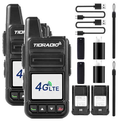 TIDRADIO TD‑M15 Global Cat‑1 POC Radio with 1‑Year SIM Card – 4G LTE Walkie Talkie, 5000‑Mile Long‑Range IP67 Waterproof PTT Radio for Hiking, Camping & Outdoor Security

