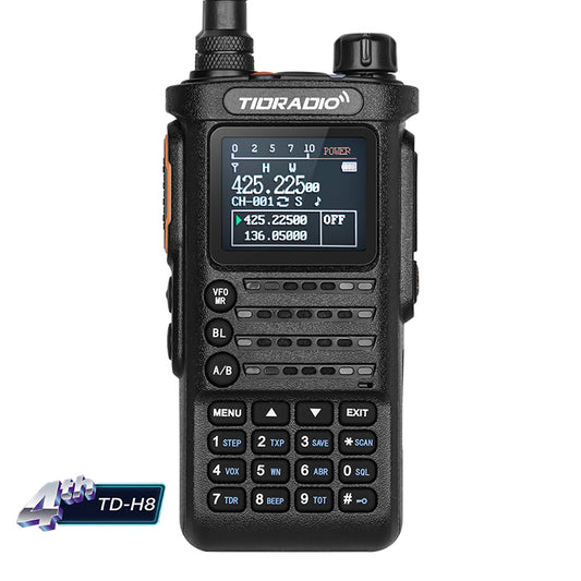 TIDRADIO 4th Gen TD-H8 Plus Ham GMRS Radio Handheld, Bluetooth-Headphone-connectable, AM, FM, UHF, VHF, NOAA, SMS