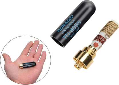 TIDRADIO TD-805S Short Antenna (2 Pack, 1.96inch, Enhanced Version) VHF/UHF Walkie Talkie Antenna 144/430Mhz Ham Radio Antenna for BaoFeng 5RM, K5Plus, UV-21R, UV-5R, TD-H8, TD-H3 Ham Radios, SMA-F