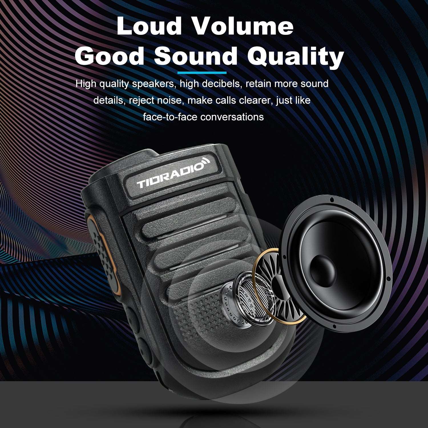 TIDRADIO Bluetooth Hands-Free Car Speakerphone & PoC Radio Mic for Mobile Phone & H3-PLUS – In-Car & Outdoor Wireless PTT Microphone Kit with Noise-Cancelling, Windscreen & Helmet Mount, Rugged Bluetooth Speaker Mic, Multi-Device Connectivity, and Cycling Handsfree