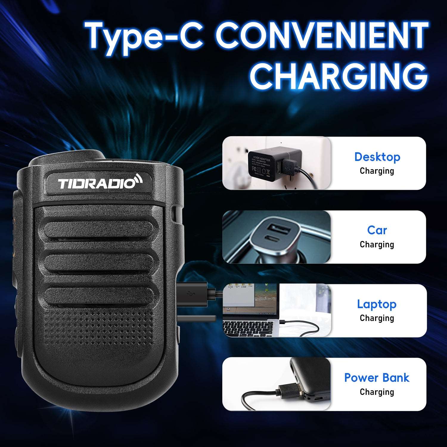 TIDRADIO Bluetooth Hands-Free Car Speakerphone & PoC Radio Mic for Mobile Phone & H3-PLUS – In-Car & Outdoor Wireless PTT Microphone Kit with Noise-Cancelling, Windscreen & Helmet Mount, Rugged Bluetooth Speaker Mic, Multi-Device Connectivity, Motorcycle and Cycling Handsfree