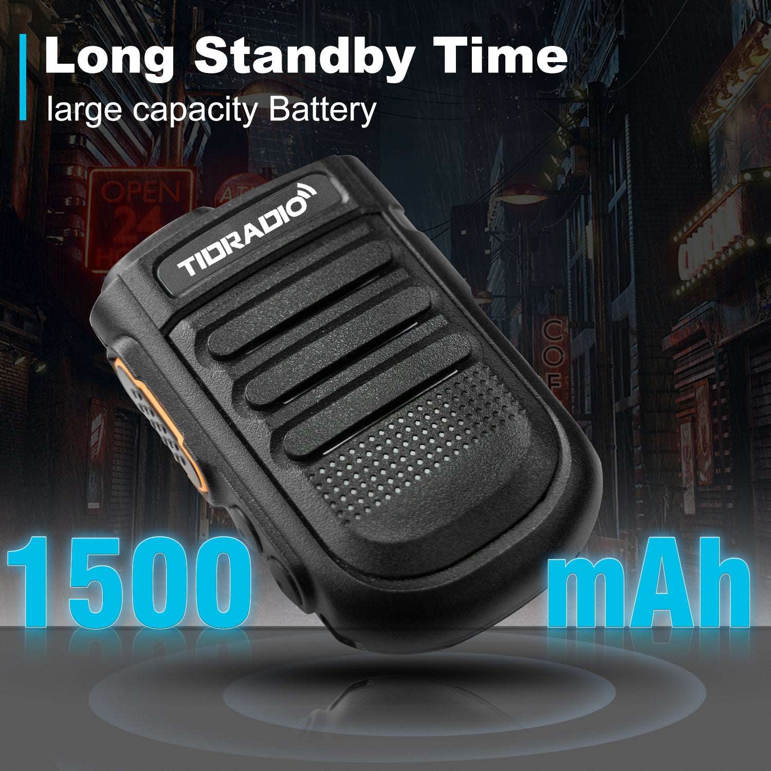 TIDRADIO Bluetooth Hands-Free Car Speakerphone & PoC Radio Mic for Mobile Phone & H3-PLUS – In-Car & Outdoor Wireless PTT Microphone Kit with Noise-Cancelling, Windscreen & Helmet Mount, Rugged Bluetooth Speaker Mic, Multi-Device Connectivity, and Cycling Handsfree
