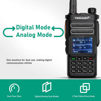 TIDRADIO TD-DP738 10W ANALOG DMR 2 WAY RADIO WALKIE-TALKIE