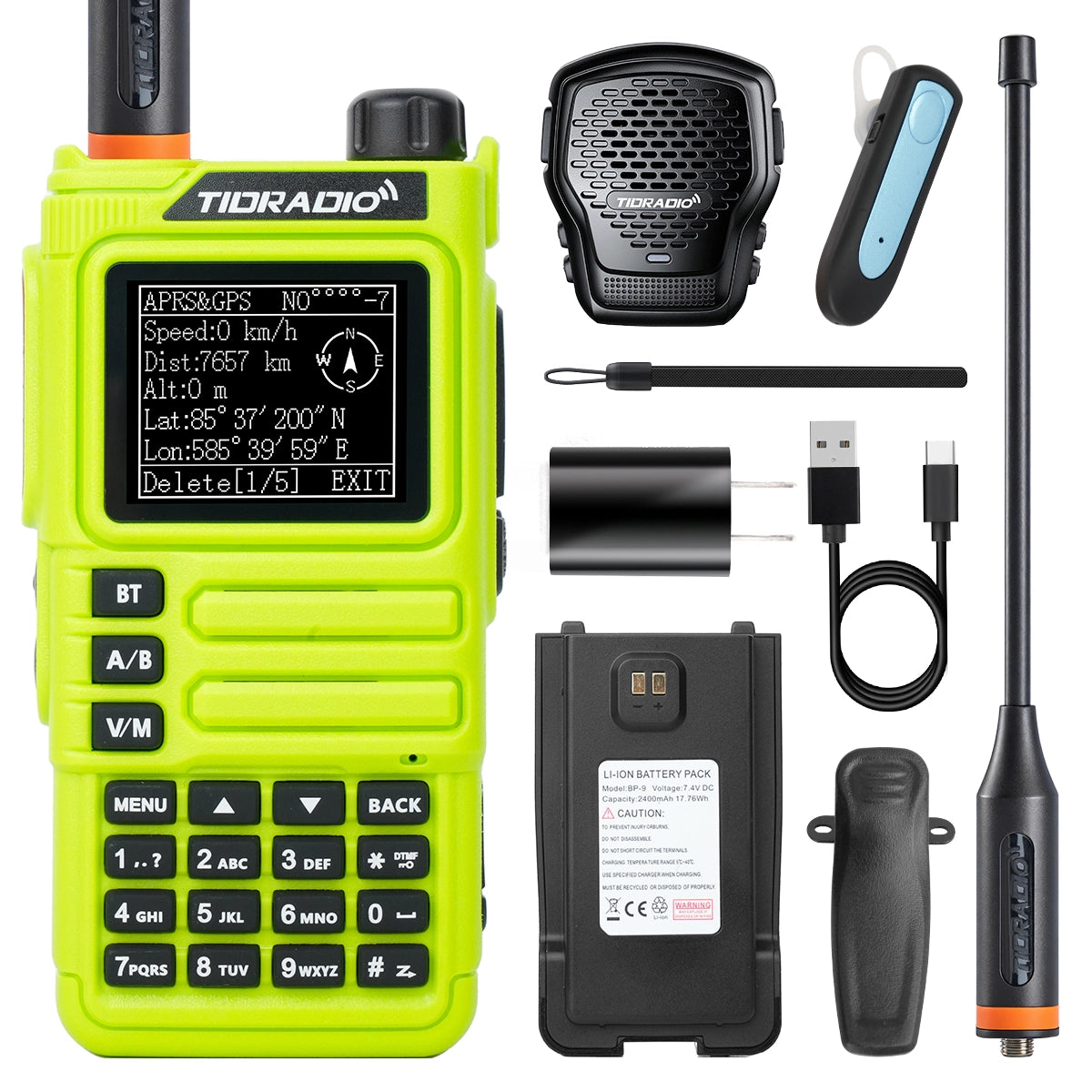 TIDRADIO TD H9 10W GPS APRS GMRS Radio Bluetooth Noise Reduction Repeater NOAA Air Band Long Range Walkie Talkie