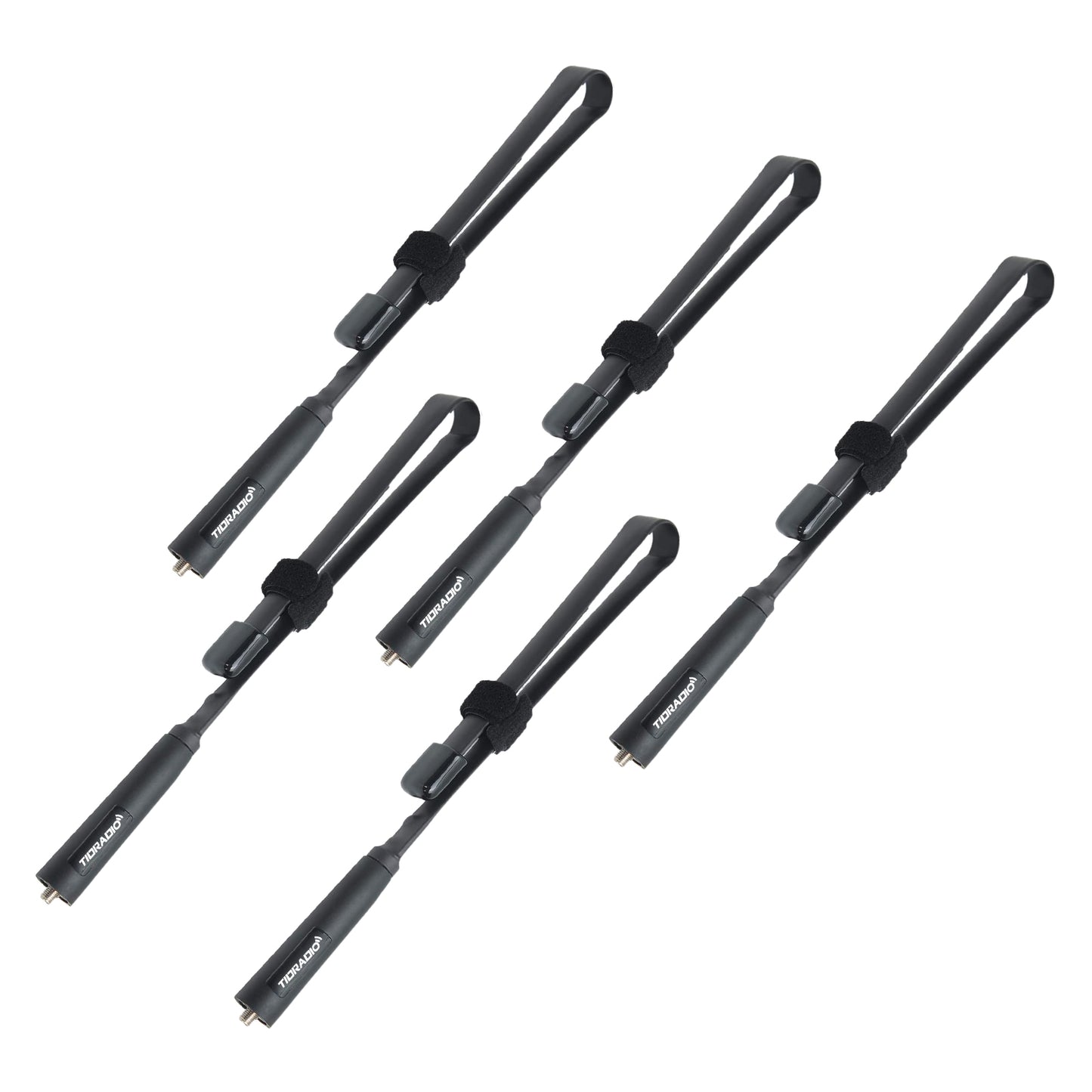 TIDRADIO Ham Radio High Gain Soft Whip Foldable CS Tactical Antenna, VHF/UHF 18.8-inch 144/430MHz for BaoFeng F8HP Pro UV-21R UV-17R UV-5R TD-H3 TD-H8 5RM K5Plus Radio Accessories