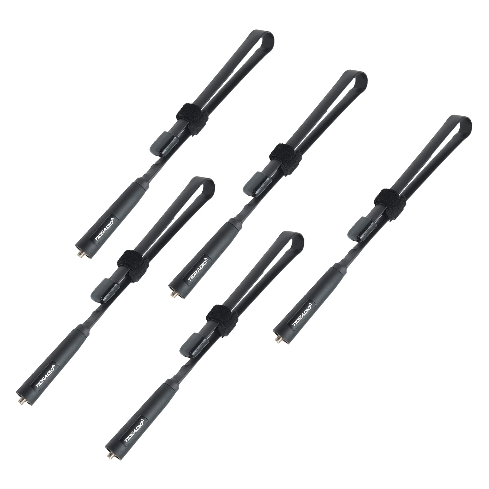 TIDRADIO Ham Radio High Gain Soft Whip Foldable CS Tactical Antenna, VHF/UHF 18.8-inch 144/430MHz for BaoFeng F8HP Pro UV-21R UV-17R UV-5R TD-H3 TD-H8 5RM K5Plus Radio Accessories