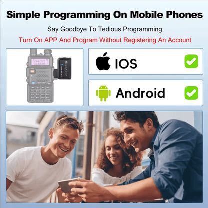 TIDRADIO Ham Radio Wireless Programmer Adapter APP and PC Program for Baofeng UV-5R and Multiple Models No Driver Issues Instead of Program Cable