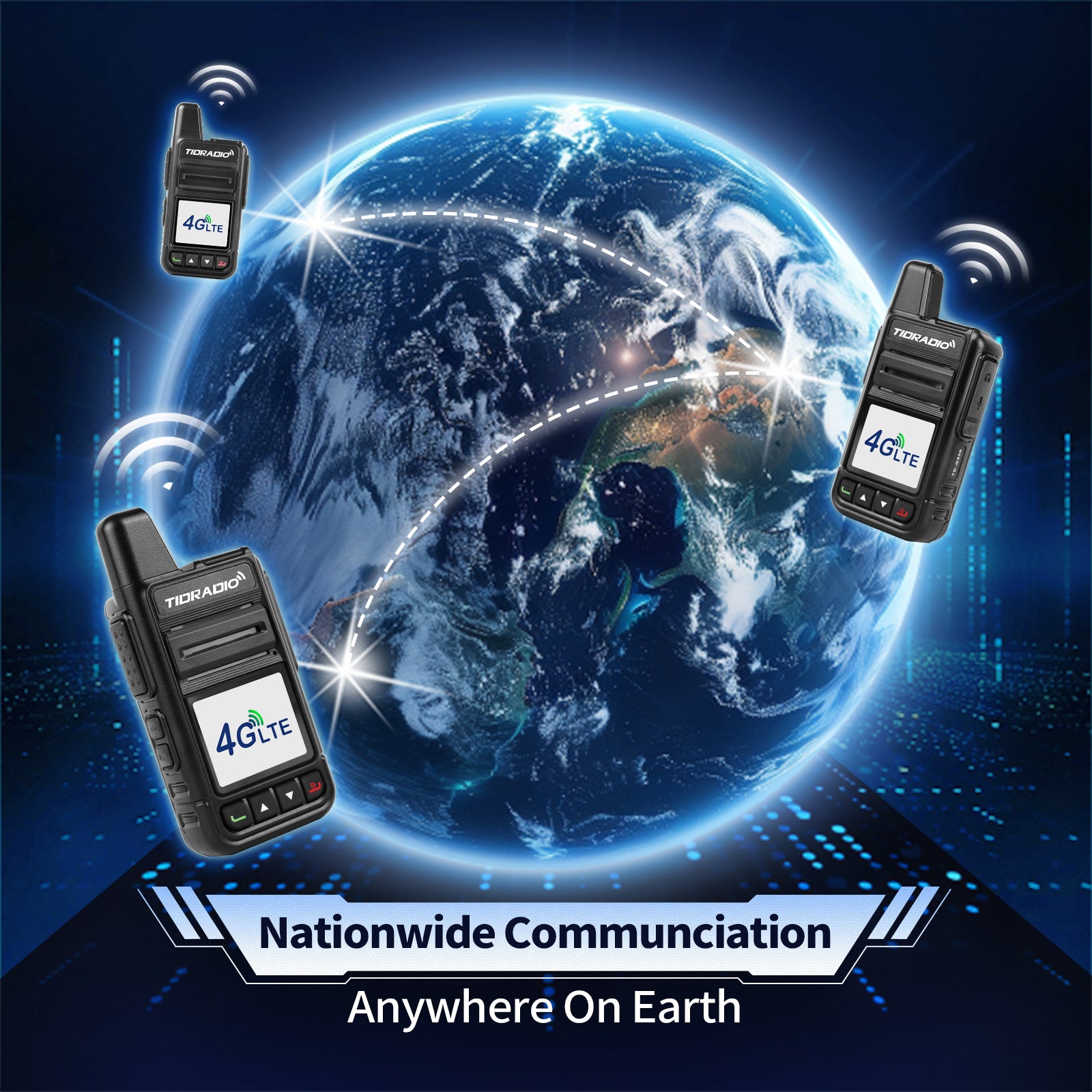 TIDRADIO TD‑M15 Global Cat‑1 POC Radio with 1‑Year SIM Card – 4G LTE Walkie Talkie, 5000‑Mile Long‑Range IP67 Waterproof PTT Radio for Hiking, Camping & Outdoor Security