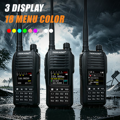 TIDRADIO TD-638 10W IP67 Waterproof Long Range Ham Radio GPS APRS Bluetooth APP Programming UHF VHF GMRS Walkie Talkie