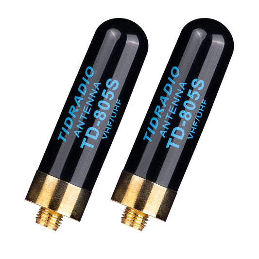TIDRADIO TD-805S Short Antenna (2 Pack, 1.96inch, Enhanced Version) VHF/UHF Walkie Talkie Antenna 144/430Mhz Ham Radio Antenna for BaoFeng 5RM, K5Plus, UV-21R, UV-5R, TD-H8, TD-H3 Ham Radios, SMA-F