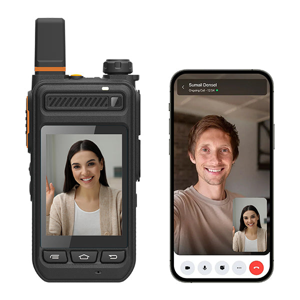 TIDRADIO TD-G860 PoC Walkie Talkie, Android 7.1 Public Network Radio, 4G LTE/Wi-Fi, 2.8" Touchscreen, Dual SIM, GPS & SOS, Dual Camera for Photo & Video, IP65 Waterproof, NFC, Bluetooth, 1GB+8GB, Supports Video Calling & Zello
