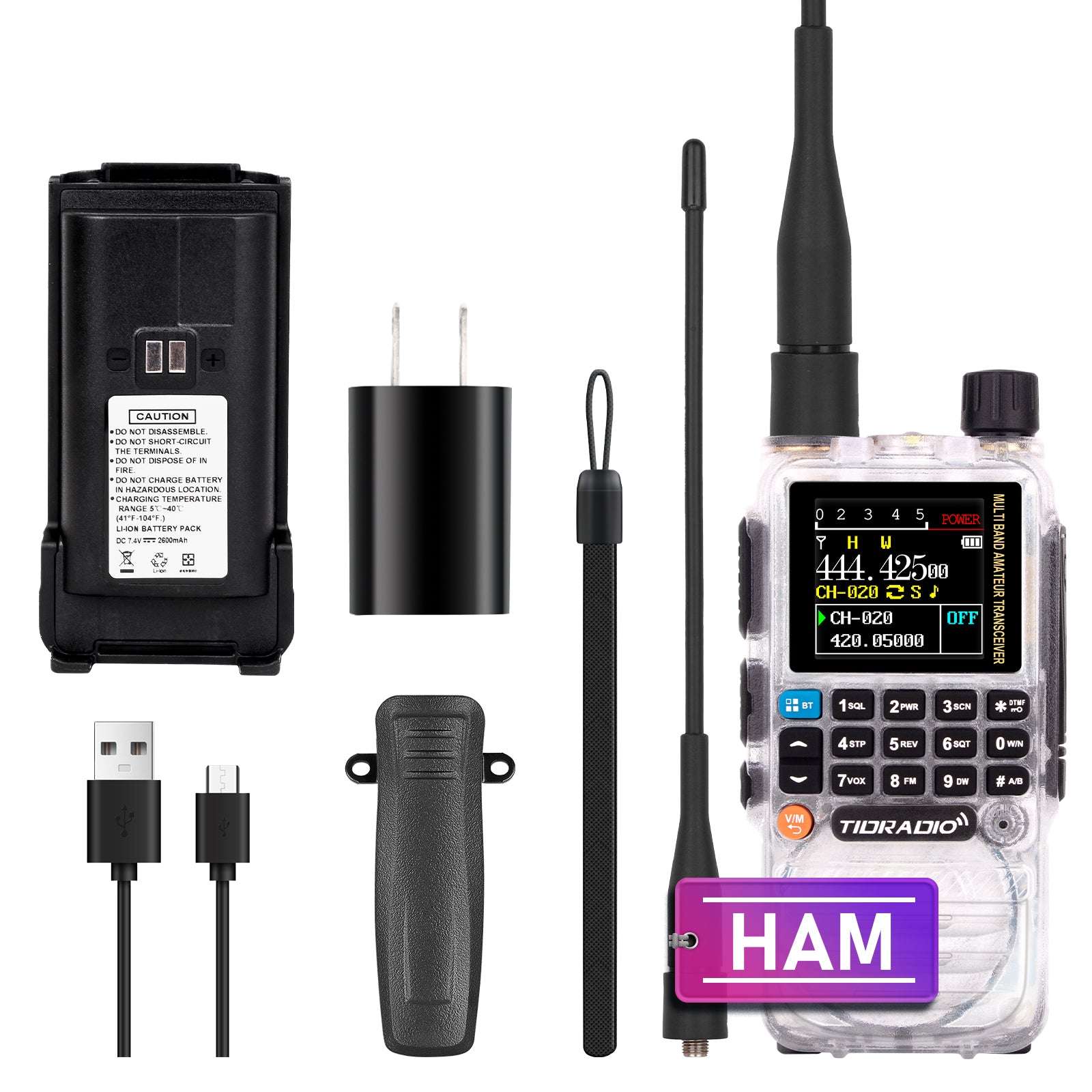 TIDRADIO TD-H3 Analog Ham & GMRS Unlocked Dual Band Handheld Transceiver – VHF/UHF Long Range Portable Two-Way Amateur Radio for Preppers, Hikers & Outdoor Survival, Programmable Multi-Band Walkie Talkie with NOAA Weather Scanner, FM/AM, DTMF, Channel Scan, FCC Licensed Emergency Communication Kit (Type-C Fast Charge, Wireless Programming(support open source)