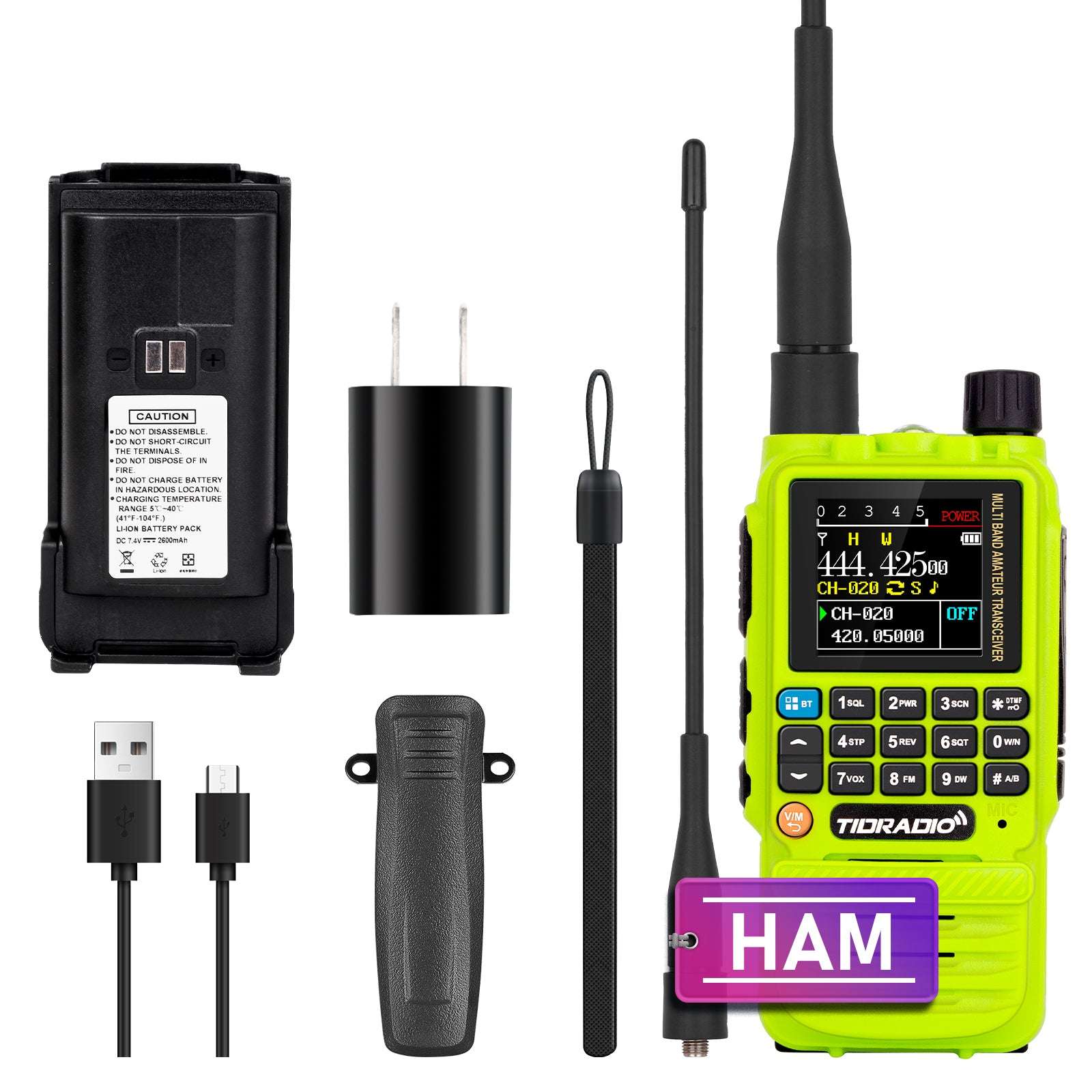 TIDRADIO TD-H3 Analog Ham & GMRS Unlocked Dual Band Handheld Transceiver – VHF/UHF Long Range Portable Two-Way Amateur Radio for Preppers, Hikers & Outdoor Survival, Programmable Multi-Band Walkie Talkie with NOAA Weather Scanner, FM/AM, DTMF, Channel Scan, FCC Licensed Emergency Communication Kit (Type-C Fast Charge, Wireless Programming(support open source)