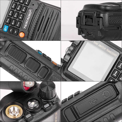 TIDRADIO TD-H3 Analog Ham & GMRS Dual Band Handheld Transceiver – VHF/UHF Long Range Portable Two-Way Amateur Radio for Preppers, Hikers & Outdoor Survival, Programmable Multi-Band Walkie Talkie with NOAA Weather Scanner, FM/AM, DTMF, Channel Scan, FCC Licensed Emergency Communication Kit (Type-C Fast Charge, Wireless Programming