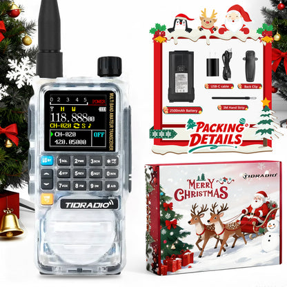 TIDRADIO TD-H3 Plus 5W High Power Ham GMRS Unlocked Global Repeater Bluetooth Air Band Long Range Wireless Programming AM FM airband  Wireless  Portable Radio with Christmas Gift Box