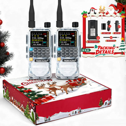 TIDRADIO TD-H3 Plus 5W High Power Ham GMRS Unlocked Receiver Global Repeater Bluetooth Air Band Long Range Wireless Programming AM FM airband  Wireless  Portable Radio with  Chrimstmas gift box