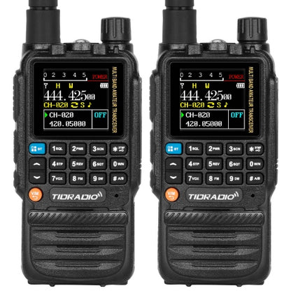 TIDRADIO TD-H3 hAM GMRS unlocked Radio Handheld,Type C & Wireless Programming 8-Band Long Range Walkie Walkies Rechargeable Portable Two Way Radios Air Band, Frequency Match, DTMF Lock, NOAA FM AM 2Pack