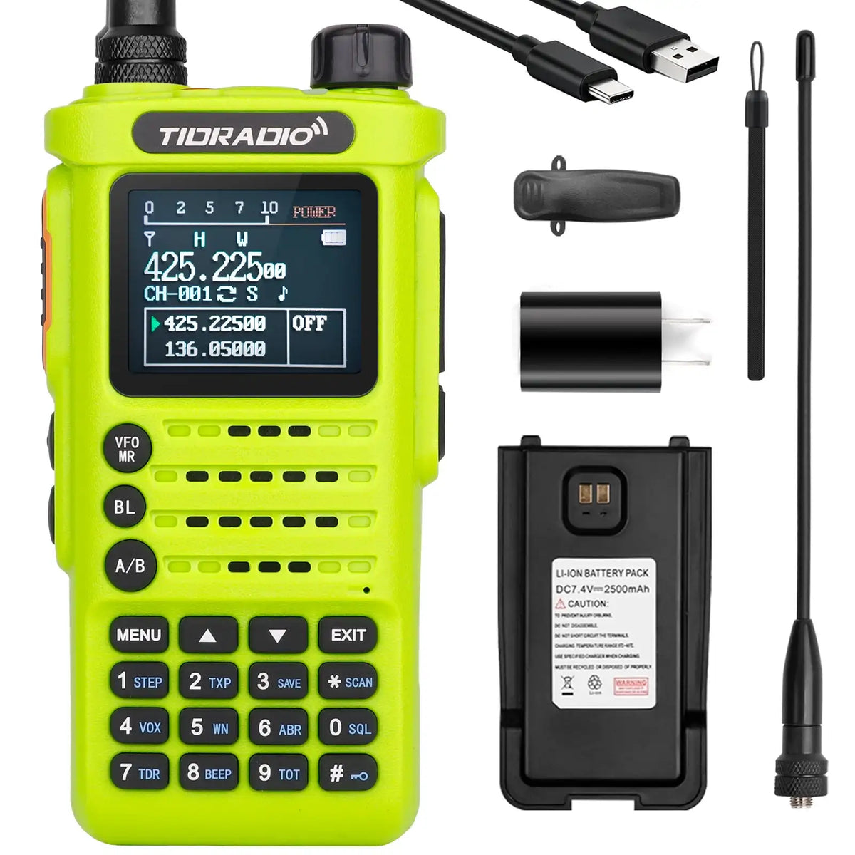 TIDRADIO TD-H8 Plus Ham GMRS Unlocked Radio Handheld, Bluetooth-Headphone-connectable, AM, FM, UHF, VHF, NOAA, SMS