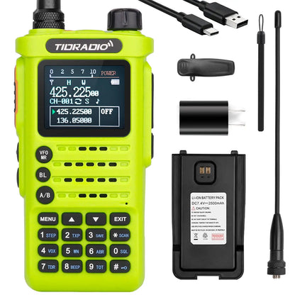 TIDRADIO TD-H8 Plus Ham GMRS Unlocked Radio Handheld, Bluetooth-Headphone-connectable, AM, FM, UHF, VHF, NOAA, SMS
