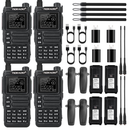TIDRADIO TD-H9 10W Ham & GMRS Unlocked Handheld Radio —  APRS & GPS Tracker, Spectrum Analyzer, 128MB Large Memory, SMS Texting, Customizable Screen, Global Repeater Compatible, Bluetooth, AM Airband, Programmable, Long-Range, Upgradable Firmware, CPS, CHRIP, Odmaster