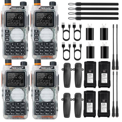 TIDRADIO TD-H9 10W Ham & GMRS Unlocked Handheld Radio —  APRS & GPS Tracker, Spectrum Analyzer, 128MB Large Memory, SMS Texting, Customizable Screen, Global Repeater Compatible, Bluetooth, AM Airband, Programmable, , CPS, CHRIP, Odmaster