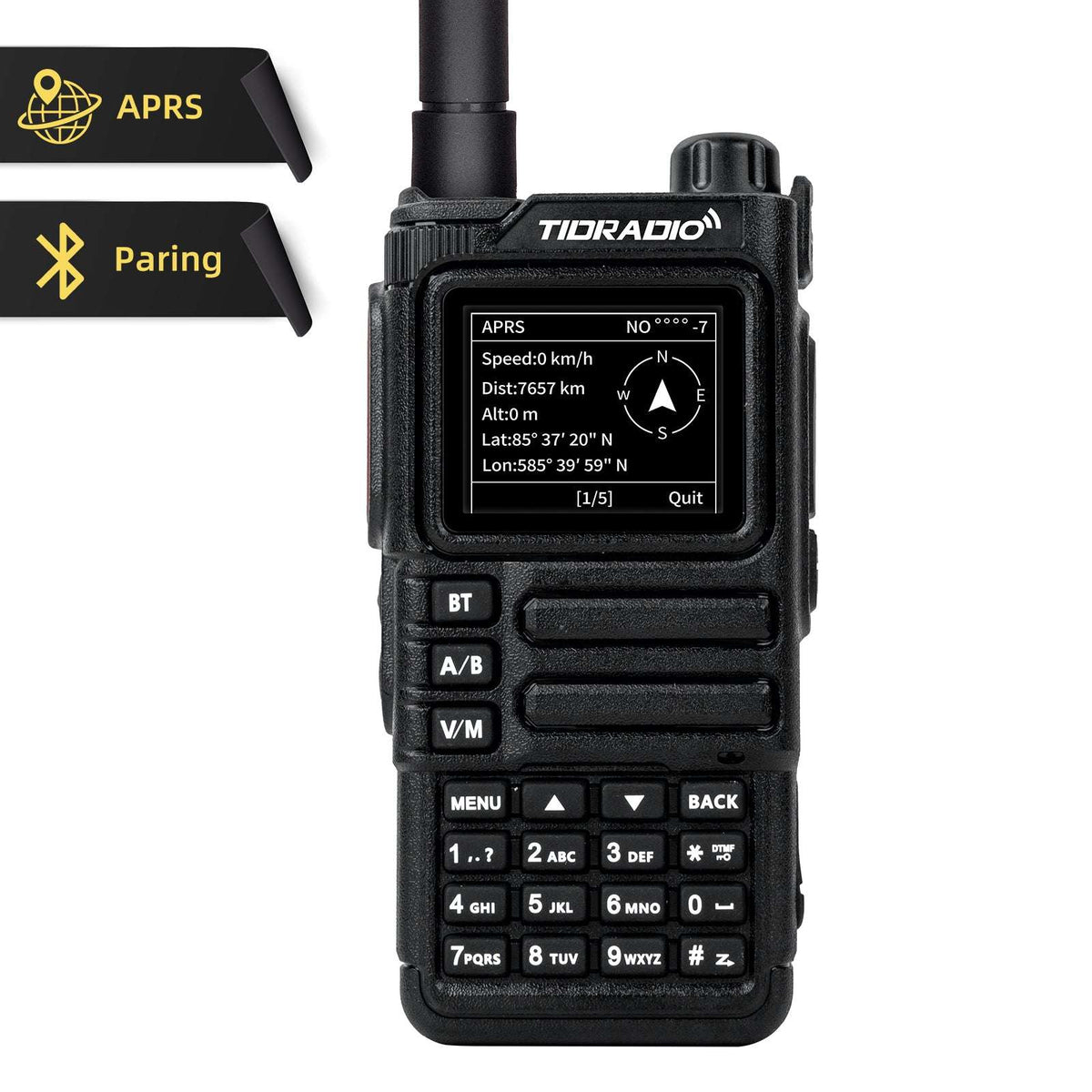 TD H9 10W Bluetooth APRS GPS Handheld Radio Dual Band VHF UHF Ham GMRS ...