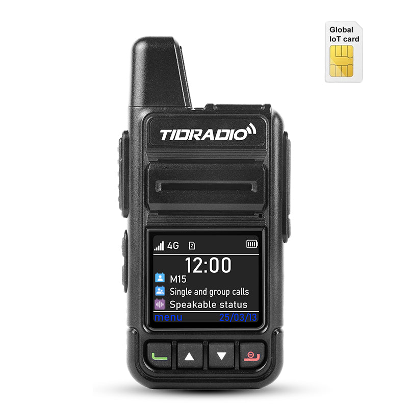 TIDRADIO TD-M15 Rapid Global Walkie Talkies 5000 Mile Long Range Poc radios, 4G LTE Unlimited Range Nationwide PTT Two Way Radios for Family, Logistics, Company, Construction Site with Sim Card 