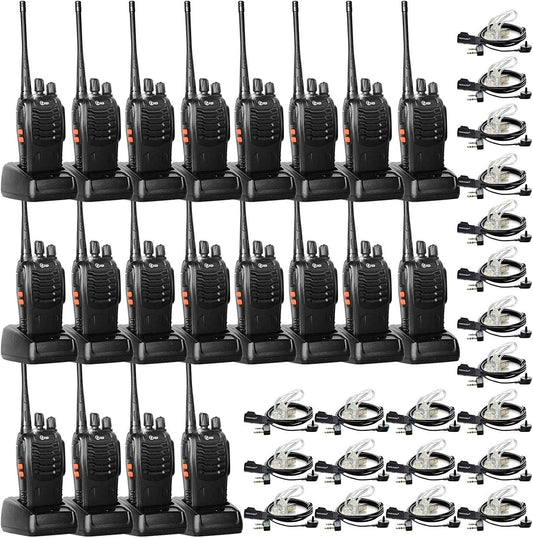 Tidradio TD-V2  2 Way Radios Walkie Talkies Long Range Hand Free with Flashilght Rechargeable for Business or Family 