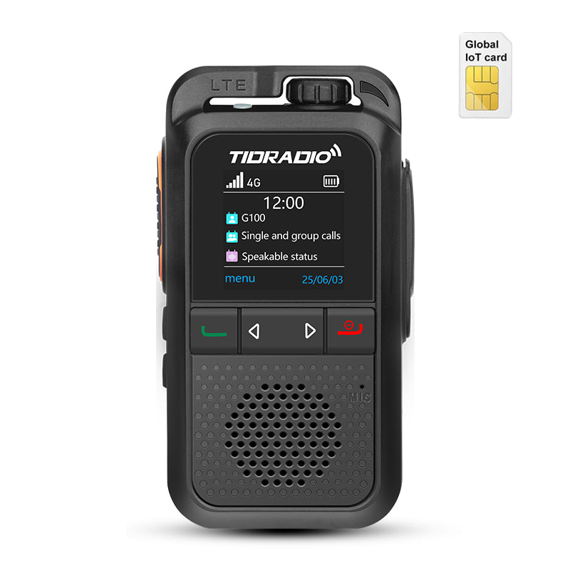 TD-G100 Global PTT Unlimited Range Walkie Talkies 4G PoC Radio with SIM Card