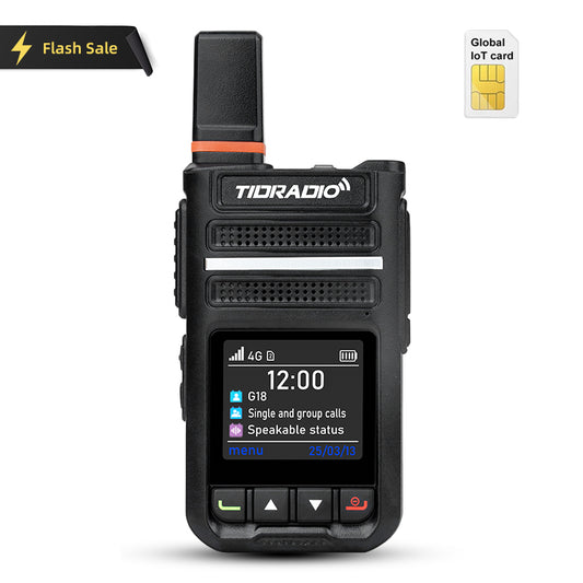 TIDRADIO TD G18 Global POC Radio with 1‑Year SIM Card – 4G LTE Walkie Talkie, 5000‑Mile Long‑Range IP67 Waterproof PTT Radio with free app odmaster