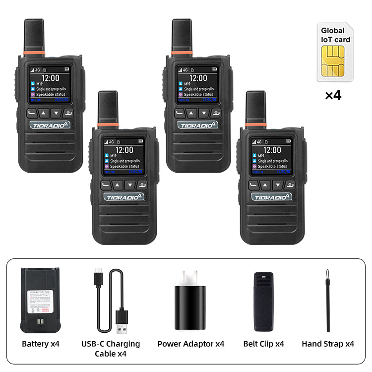 TIDRADIO TD G19 Global PTT Two Way Radio Long Range 4G LTE Bluetooth Walkie Talkie