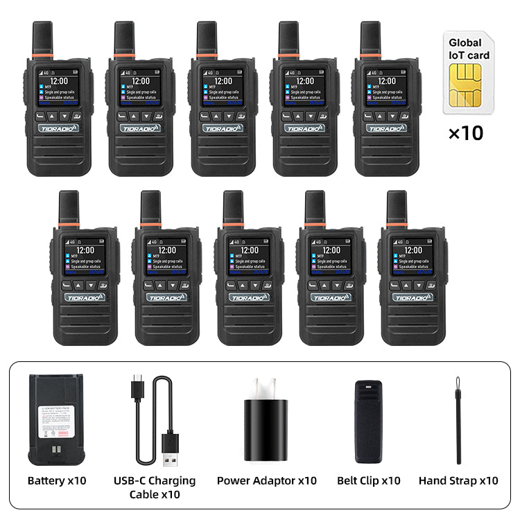 TIDRADIO TD G19 Unlimited Range 4G LTE PoC Walkie Talkie Built In Bluetooth with SIM Card