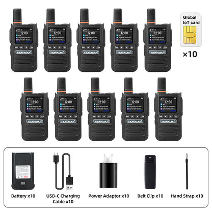 TIDRADIO TD G19 Unlimited Range 4G LTE PoC Walkie Talkie Built In Bluetooth with SIM Card
