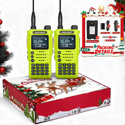 TIDRADIO TD H8 3rd Gen Ham GMRS Unlocked Multi-Band Two Way Radio with AirBand  & Christmas gift box,  USB-C Charging,2500mAh Battery, One Key Frequency Match, DTMF FM AM NOAA VOX SCAN  ,Walkie Talkies