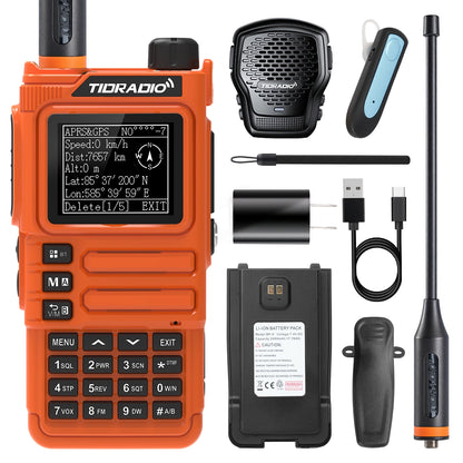 TIDRADIO TD H9 10W GPS APRS GMRS Radio Bluetooth Noise Reduction Repeater NOAA Air Band Long Range Walkie Talkie