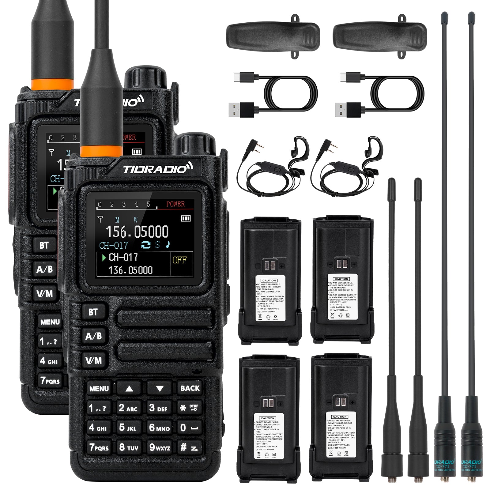 TIDRADIO TD H9 10 Watt GPS APRS Unlocked GMRS Ham Radio Multi Band Capable Bluetooth Connectivity Wireless Programming Frequency Spectrum Analysis SMS Message Text NOAA Weather Receiver Handheld Two Way Radio