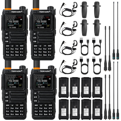 TIDRADIO TD H9 10 Watt GPS APRS Unlocked GMRS Ham Radio Multi Band Capable Bluetooth Connectivity Wireless Programming Frequency Spectrum Analysis SMS Message Text NOAA Weather Receiver Handheld Two Way Radio