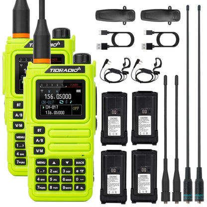 TIDRADIO TD H9 10 Watt GPS APRS Unlocked GMRS Ham Radio UHF VHF AM FM Band Capable Bluetooth Connectivity Spectrum Analysis SMS Message Text NOAA Weather Receiver Handheld Two Way Radio