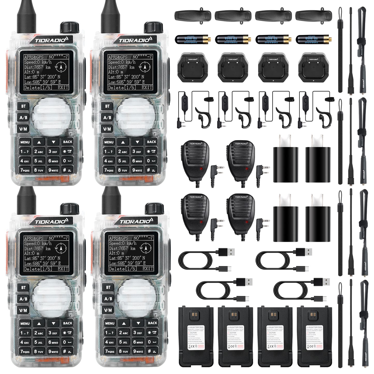 TIDRADIO TD H9 10 Watt GPS APRS Unlocked GMRS Ham Radio UHF VHF AM FM Band Capable Bluetooth Connectivity Spectrum Analysis SMS Message Text NOAA Weather Receiver Handheld Two Way Radio