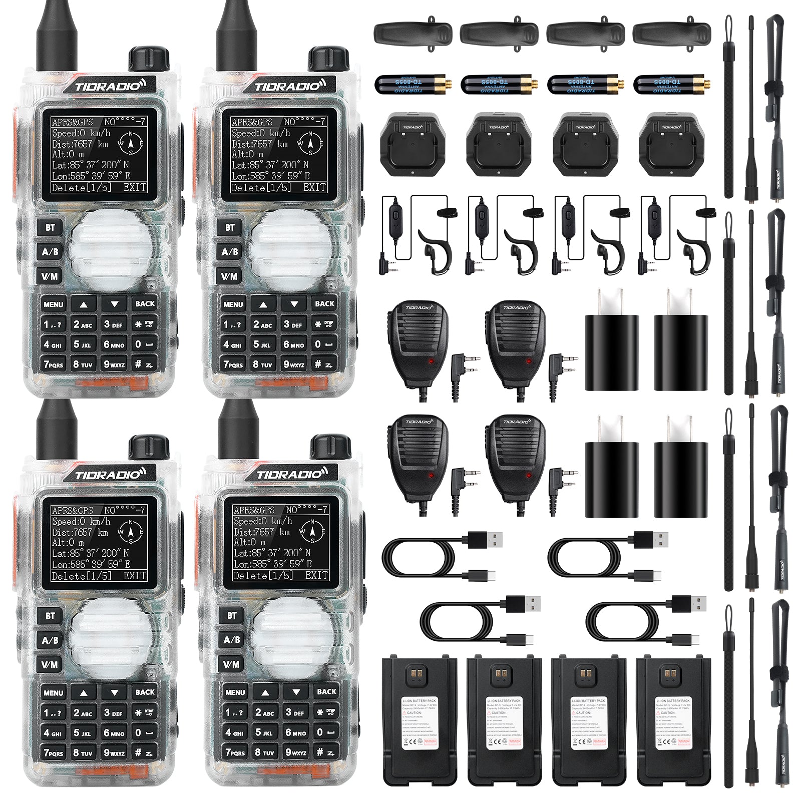 TIDRADIO TD H9 10 Watt GPS APRS Unlocked GMRS Ham Radio UHF VHF AM FM Band Capable Bluetooth Connectivity Spectrum Analysis SMS Message Text NOAA Weather Receiver Handheld Two Way Radio